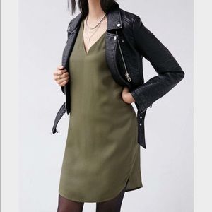 NATIVE YOUTH Olive Green Sleeveless Mini Dress